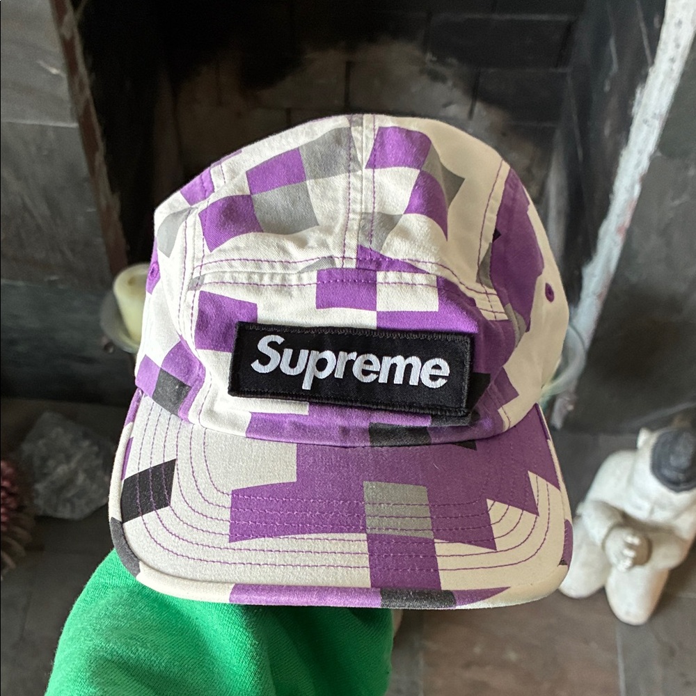 Supreme Military Camp Cap Purple Digi Camo FW20